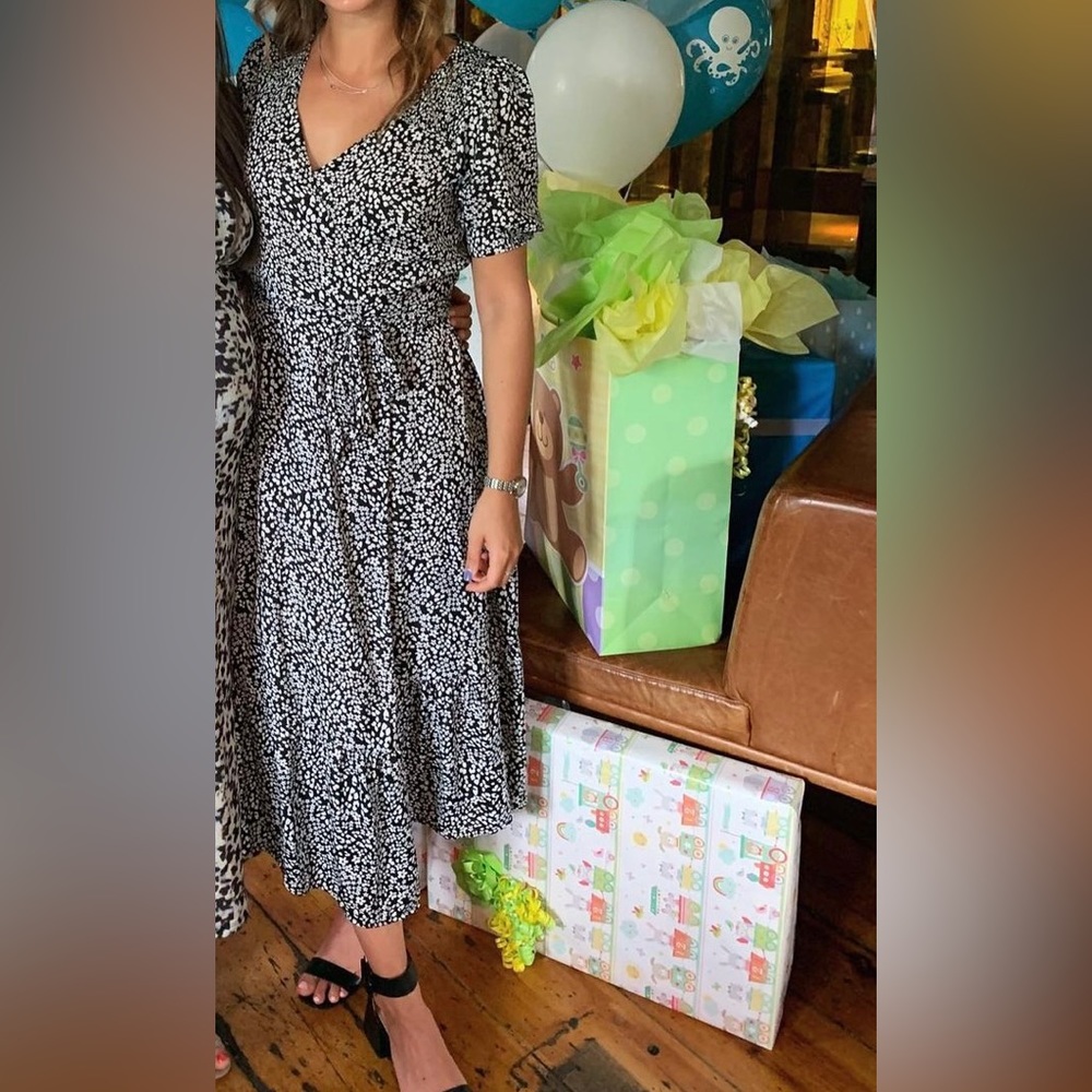 Floral maxi wrap dress